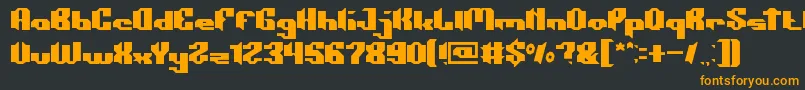 CONSTRUCTION Font – Orange Fonts on Black Background