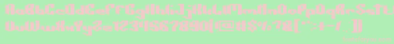 CONSTRUCTION Font – Pink Fonts on Green Background
