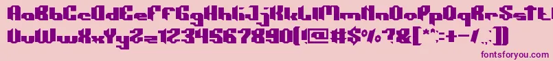 CONSTRUCTION Font – Purple Fonts on Pink Background
