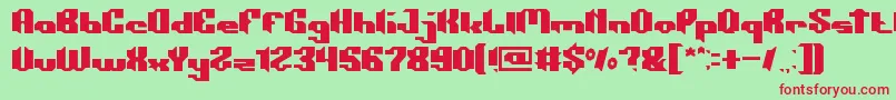 CONSTRUCTION Font – Red Fonts on Green Background
