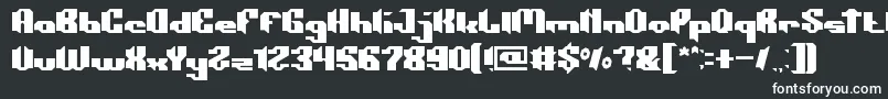 Шрифт CONSTRUCTION – белые шрифты на чёрном фоне