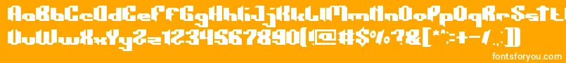 CONSTRUCTION Font – White Fonts on Orange Background