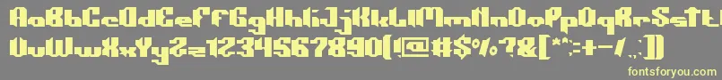 CONSTRUCTION Font – Yellow Fonts on Gray Background