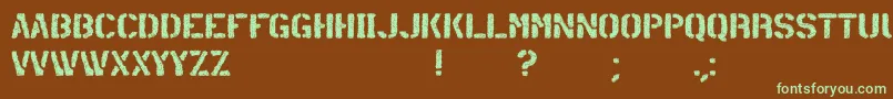 Шрифт container – зелёные шрифты на коричневом фоне