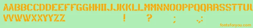More about container Font container Font – Orange Fonts on Green Background