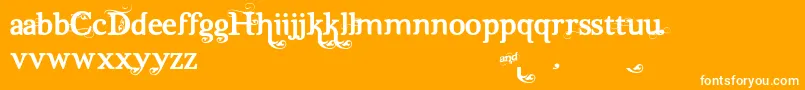 フォントDutchHarley – オレンジの背景に白い文字