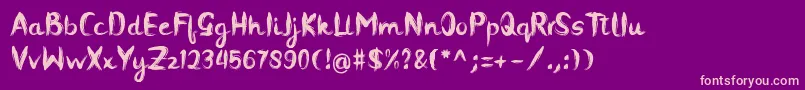 Więcej informacji o czcionce contania Czcionka contania – różowe czcionki na fioletowym tle