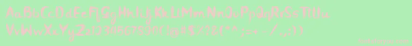 contania Font – Pink Fonts on Green Background