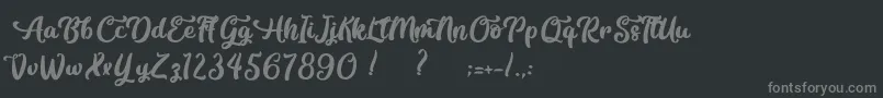 フォントContemplation – 黒い背景に灰色の文字