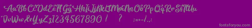Contemplation-Schriftart – Graue Schriften auf violettem Hintergrund