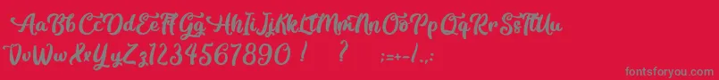 Contemplation Font – Gray Fonts on Red Background
