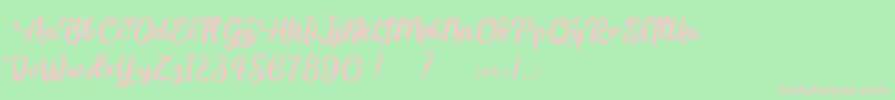 Contemplation Font – Pink Fonts on Green Background