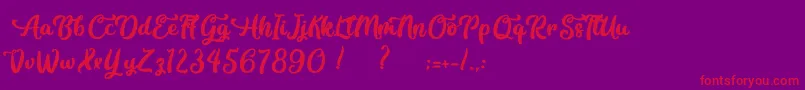 Contemplation Font – Red Fonts on Purple Background