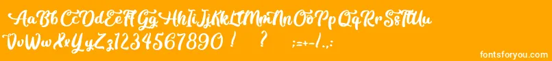 Fonte Contemplation – fontes brancas em um fundo laranja