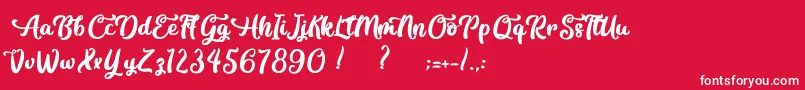 Contemplation Font – White Fonts on Red Background