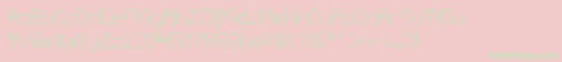 Continuity Font – Green Fonts on Pink Background