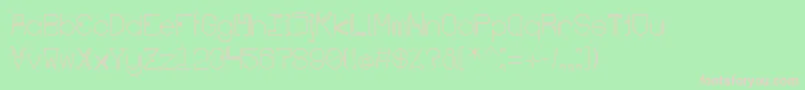 Continuity Font – Pink Fonts on Green Background