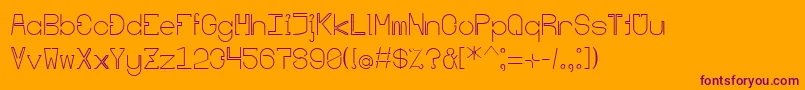 Continuity Font – Purple Fonts on Orange Background