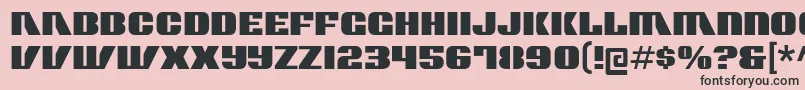 contour generator-fontti – mustat fontit vaaleanpunaisella taustalla
