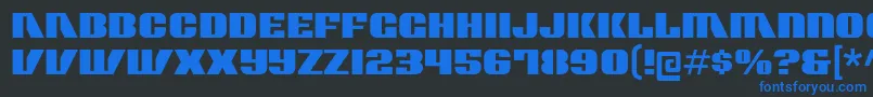 フォントcontour generator – 黒い背景に青い文字