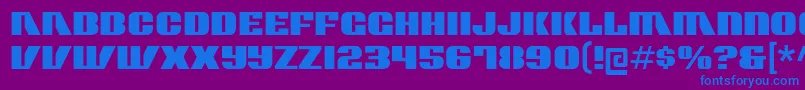 contour generator-Schriftart – Blaue Schriften auf violettem Hintergrund