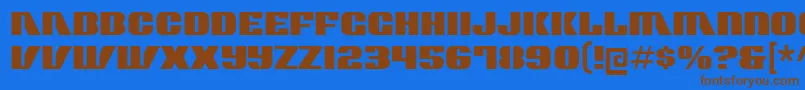 contour generator Font – Brown Fonts on Blue Background