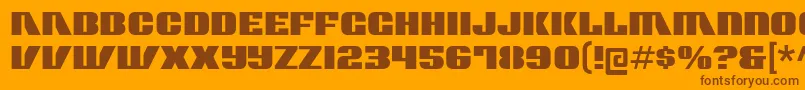 Шрифт contour generator – коричневые шрифты на оранжевом фоне