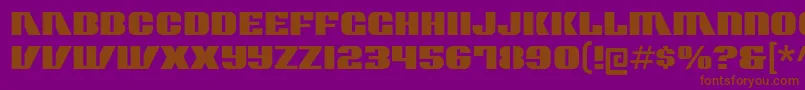 contour generator-fontti – ruskeat fontit violetilla taustalla
