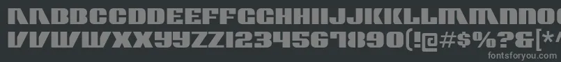 フォントcontour generator – 黒い背景に灰色の文字