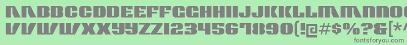 contour generator-Schriftart – Graue Schriften auf grünem Hintergrund