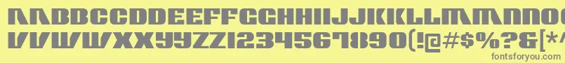 フォントcontour generator – 黄色の背景に灰色の文字