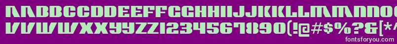 contour generator-fontti – vihreät fontit violetilla taustalla