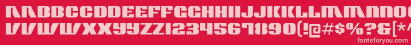 Шрифт contour generator – розовые шрифты на красном фоне