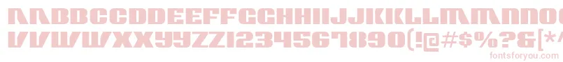 contour generator-fontti – vaaleanpunaiset fontit valkoisella taustalla