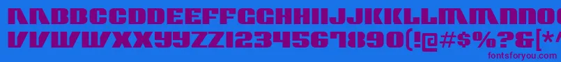 Шрифт contour generator – фиолетовые шрифты на синем фоне