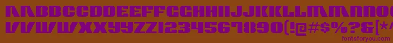 Шрифт contour generator – фиолетовые шрифты на коричневом фоне