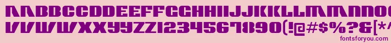 フォントcontour generator – ピンクの背景に紫のフォント