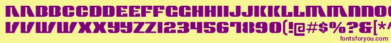 Шрифт contour generator – фиолетовые шрифты на жёлтом фоне