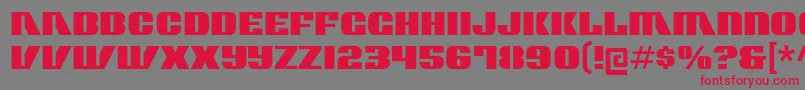 フォントcontour generator – 赤い文字の灰色の背景
