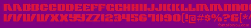 Шрифт contour generator – красные шрифты на фиолетовом фоне