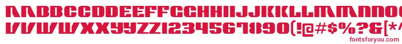 Шрифт contour generator – красные шрифты на белом фоне