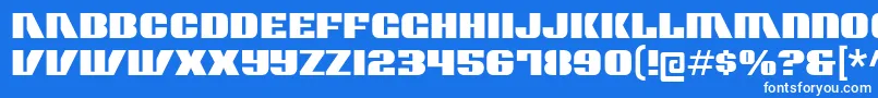 Шрифт contour generator – белые шрифты на синем фоне