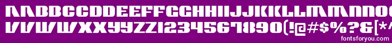 contour generator-fontti – valkoiset fontit violetilla taustalla