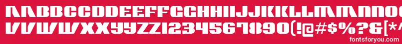 contour generator Font – White Fonts on Red Background