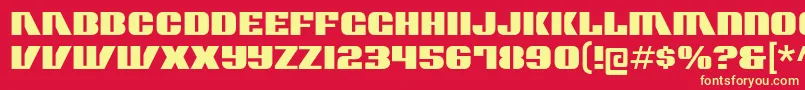 Шрифт contour generator – жёлтые шрифты на красном фоне
