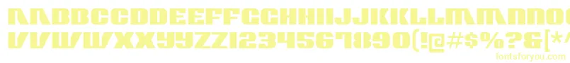 Шрифт contour generator – жёлтые шрифты на белом фоне