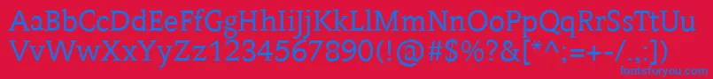 Шрифт CONTRA   – синие шрифты на красном фоне