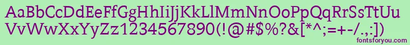 CONTRA   Font – Purple Fonts on Green Background