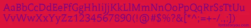 CONTRA   Font – Purple Fonts on Red Background