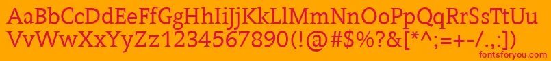 CONTRA   Font – Red Fonts on Orange Background